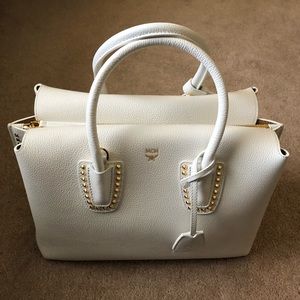 MCM Leather Handbag with Removable Strap